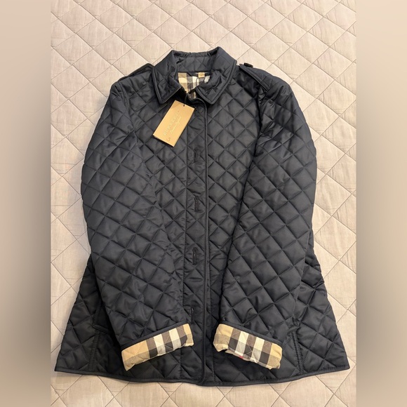 Burberry Jackets & Blazers - Burberry Navy Quilted Jacket